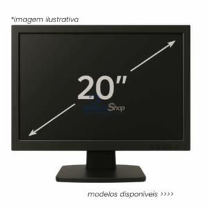 Monitor 20" Polegadas Wide Base Fixa Usado - Conexão VGA