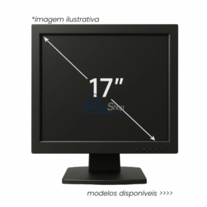 Monitor 17" Polegadas Quadrado Base Fixa Usado - Conexão VGA